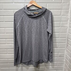 KUHL Hoodie Performance Gray Lightweight Cowl Neck Mens Med Activewear Hiking